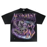 Retrovert Snake Black Tee