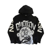 Mixed Emotions Black Cropped 'Monster' Hoodie
