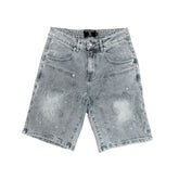 Mixed Emotion 'Paisley' Denim Blue Shorts