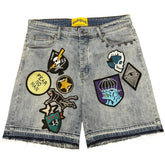 Godspeed Patchwork Blue Denim Shorts