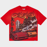 Godspeed South Beach Drive Miami Superrun Red Tee