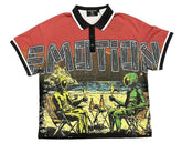 Mixed Emotions Red “Paradise” Collar Tee