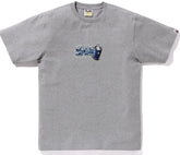 BAPE ABC Blue Camo Spray Grey Tee