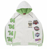 Supreme Playoffs Zip Up Hooded Sweatshirt White