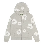 Denim Tears Cotton Wreath Zip Hoodie Grey