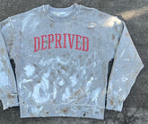 Deprived 1/6 "Risk" Crewneck Grey Distressed