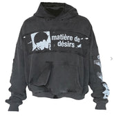 Matiere De Desirs ENCORE HOODIE ‘WASHED BLACK’