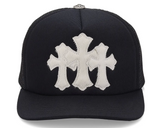 Chrome Hearts Trucker Hat Triple White Pony Hair Patch
