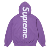 Supreme Satin Appliqué Hooded Sweatshirt Purple