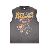 Solace Dog Grey Wash Sleeveless Tee