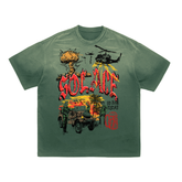 Solace Army Dark Green Wash Tee
