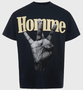 Homme Femme Twisted Fingers Tee Black with Cream