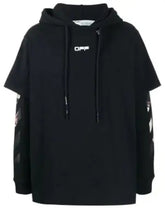 Off-White Layered Hoodie Black Pre-Owned