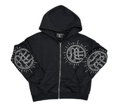 ‘Eclipse’ Black Rhinestone Hoodie