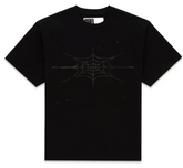 sp5der RHINESTONE SILK TEE Black