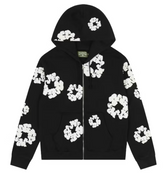 Denim Tears Cotton Wreath Zip Hoodie Black