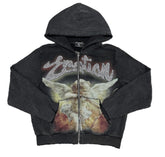 Mixed Emotion Acid Wash “Rhinestone“ Hoodie