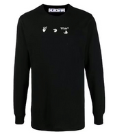 OFF-WHITE Maker Arrows L/S T-Shirt Black Grey Pre-Owned