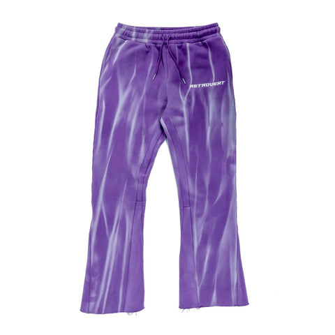 Retrovert Purple Washed Flare Sweatpants