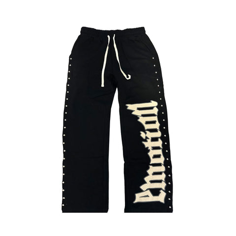 Mixed Emotions Black 'Crown' Sweatpant
