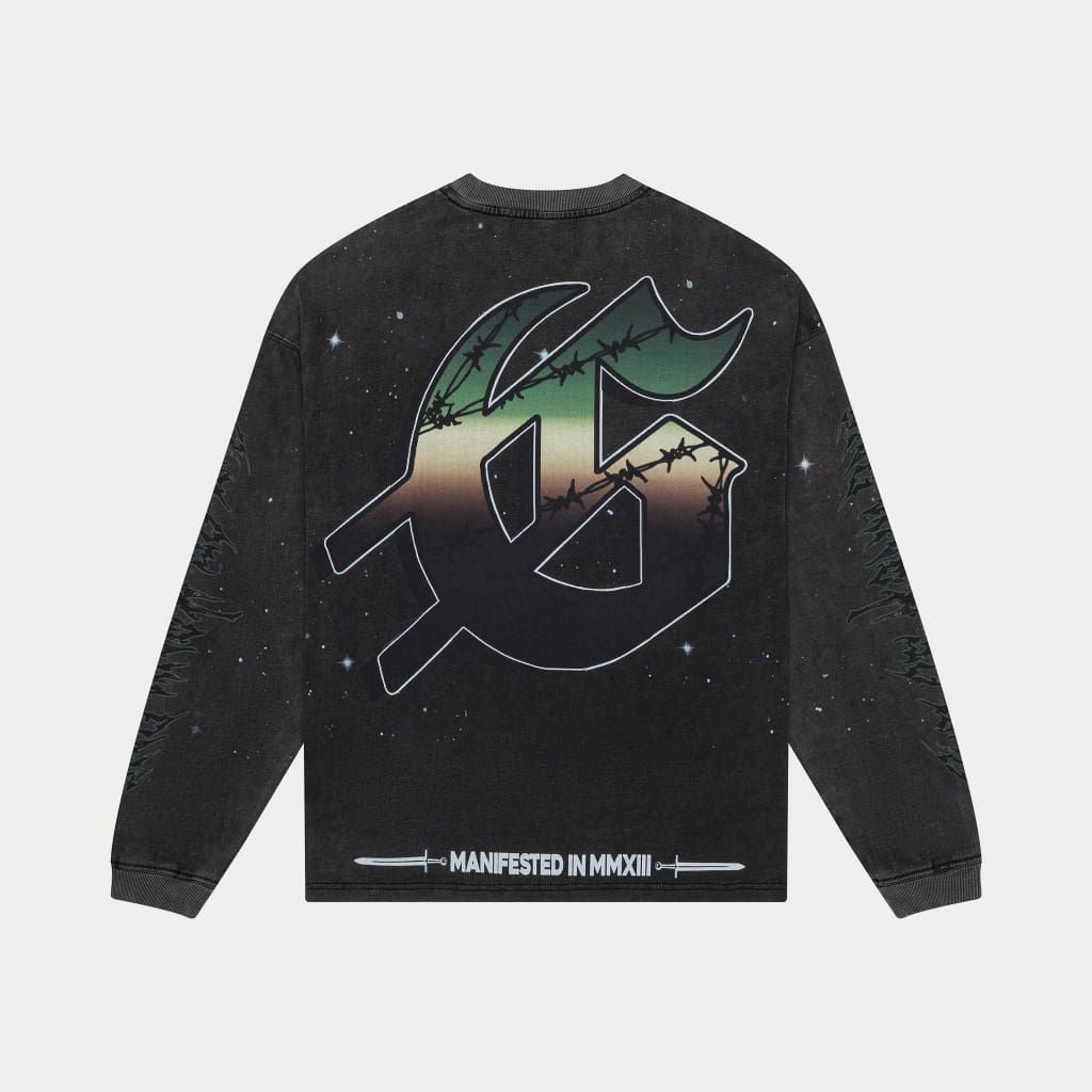 Godspeed Air Strike Long Sleeve Black Wash Tee