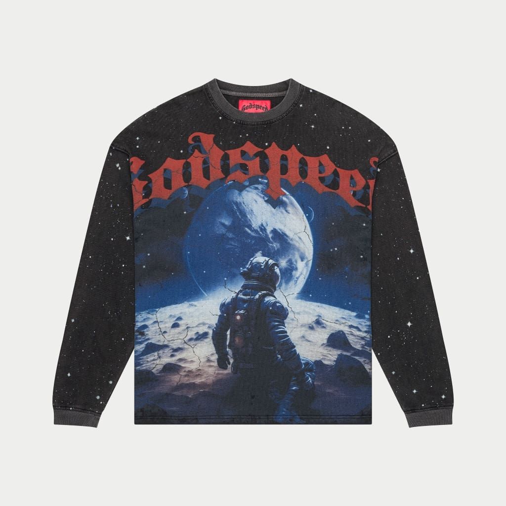 Godspeed No Looking Back Long Sleeve Black Wash