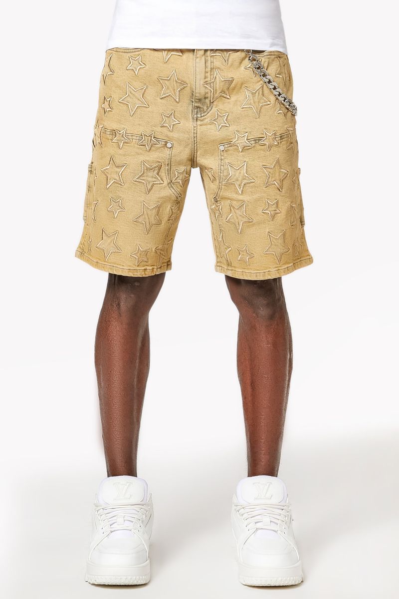 GUAPI Vintage Stars Denim Shorts