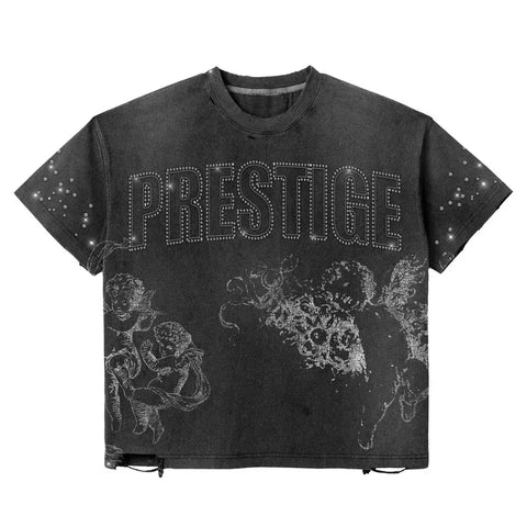 Prestige Distressed Angel Rhinestone Tee