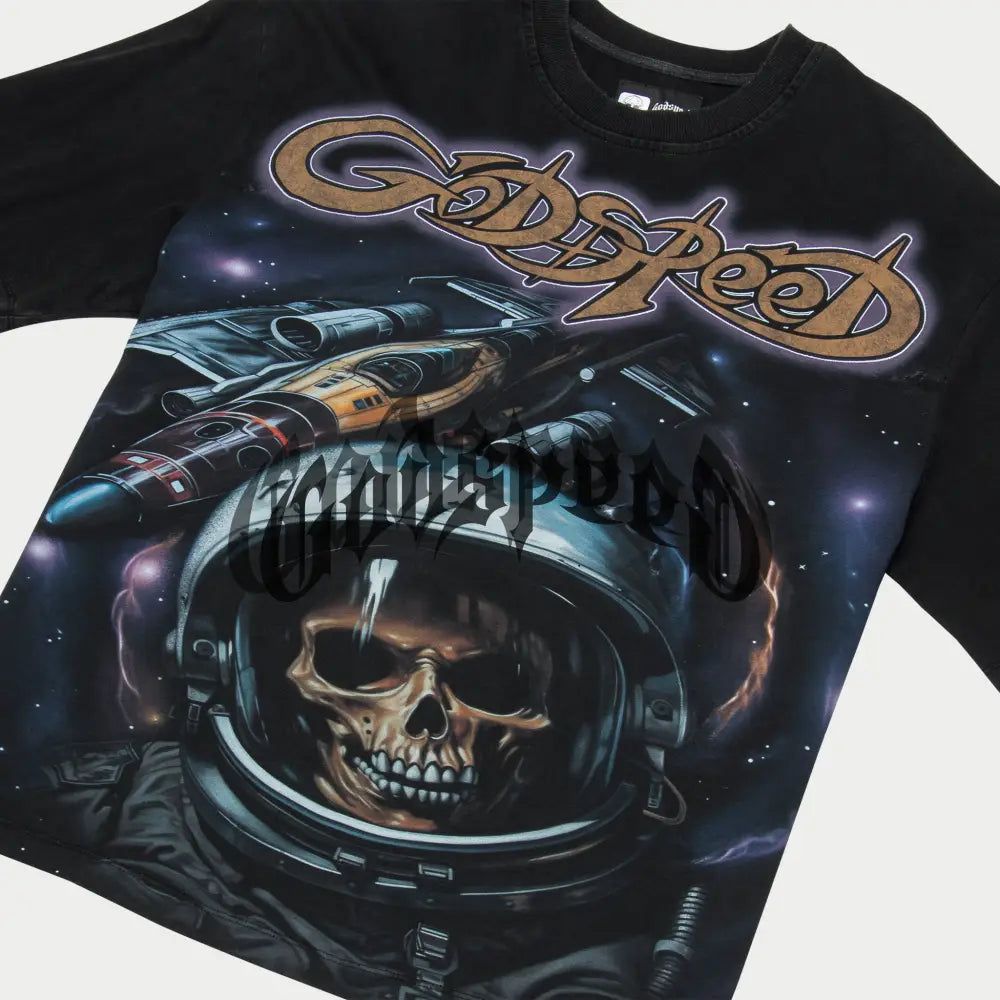 Godspeed Space Traveler T-Shirt Black Wash