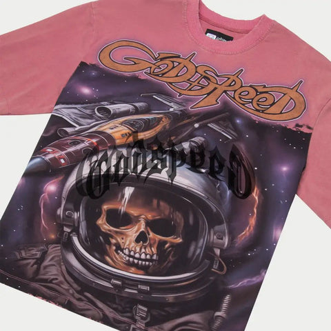 Godspeed Space Traveler T-Shirt Pink