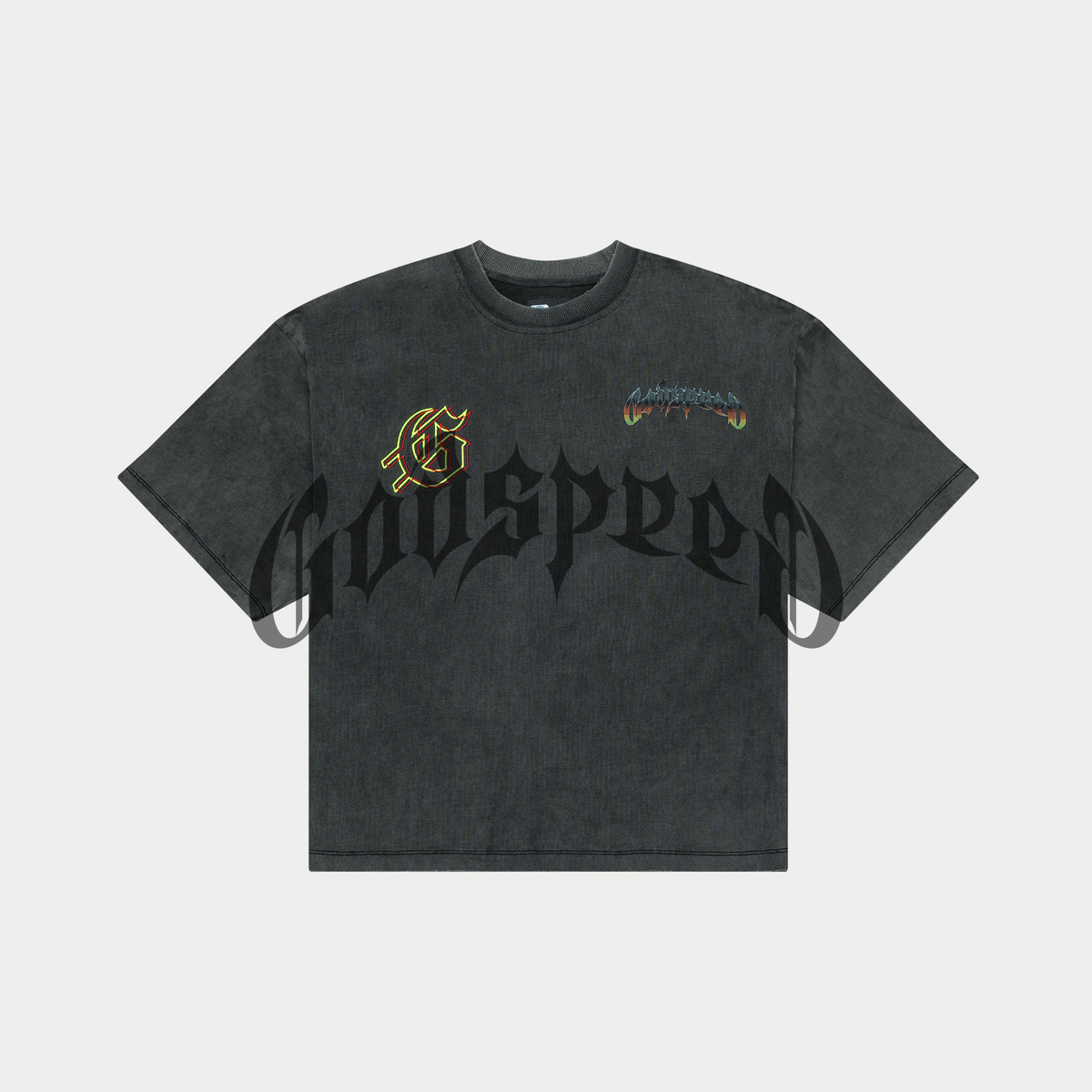 Godspeed Biker Nation Grey Wash Tee