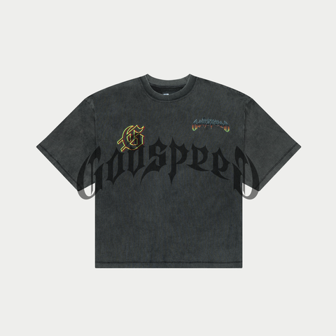 Godspeed Biker Nation Grey Wash Tee