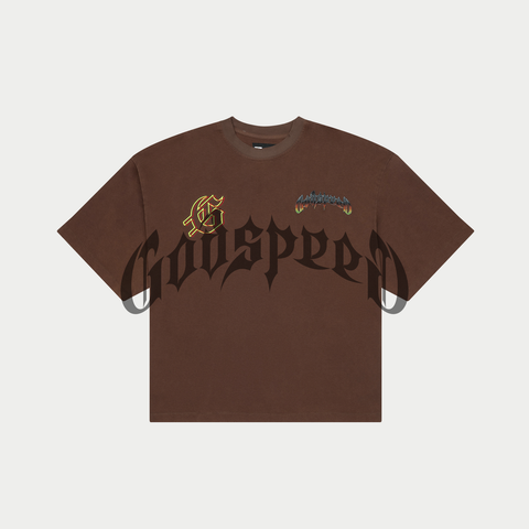 Godspeed Biker Nation Mocha Tee