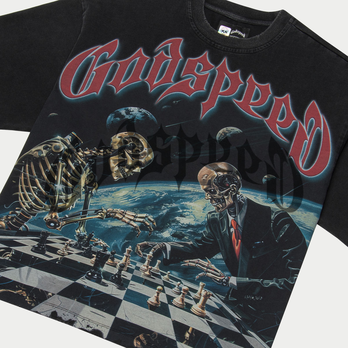 Godspeed Checkmate Black Wash Tee