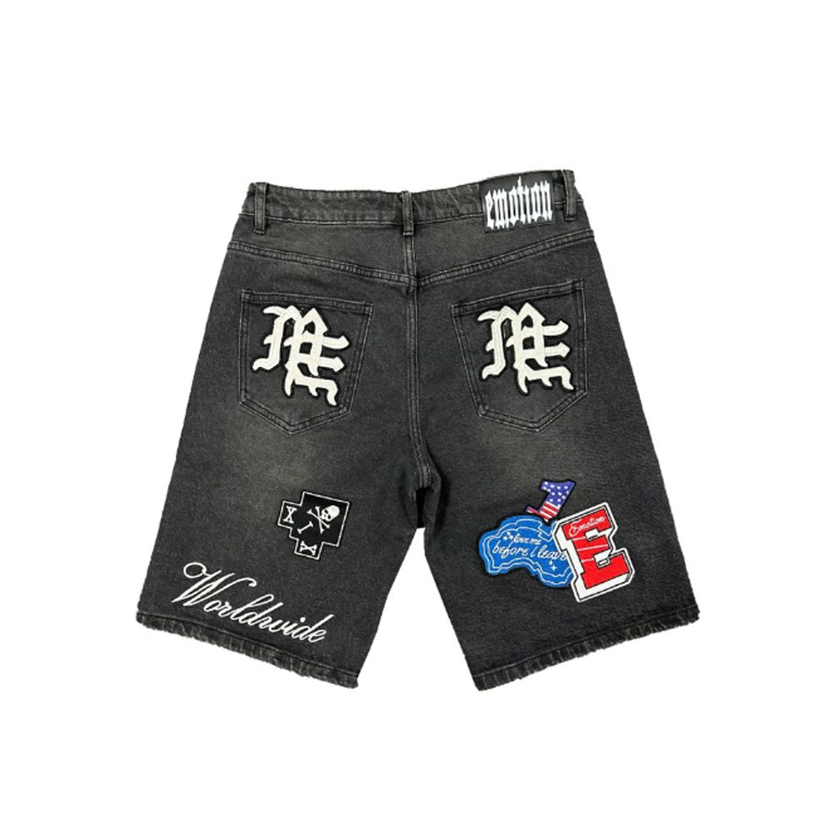 Mixed Emotion 'Danger' Patch Shorts
