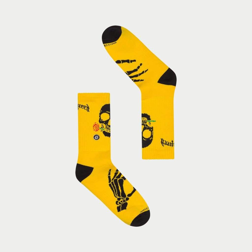 Godspeed Yellow Skull & Roses Sock