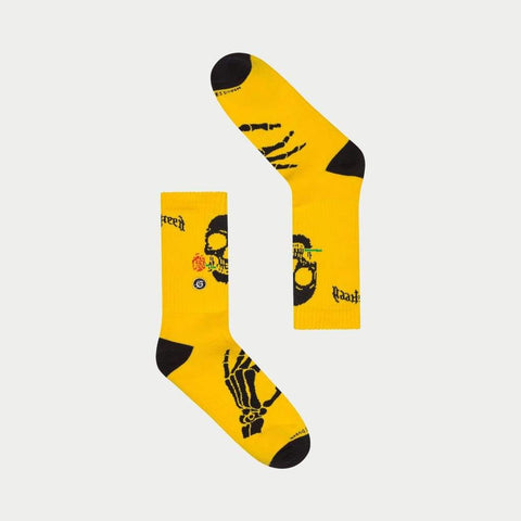 Godspeed Yellow Skull & Roses Sock