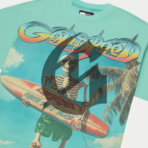 Godspeed Miami Surf Club Teal Tee