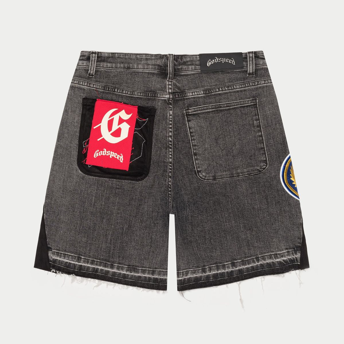 Godspeed Patchwork Denim Shorts V2 Grey