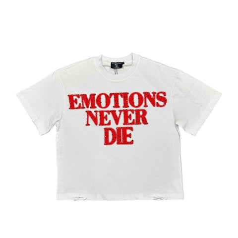 Mixed Emotion Red End Rhinestone Tee