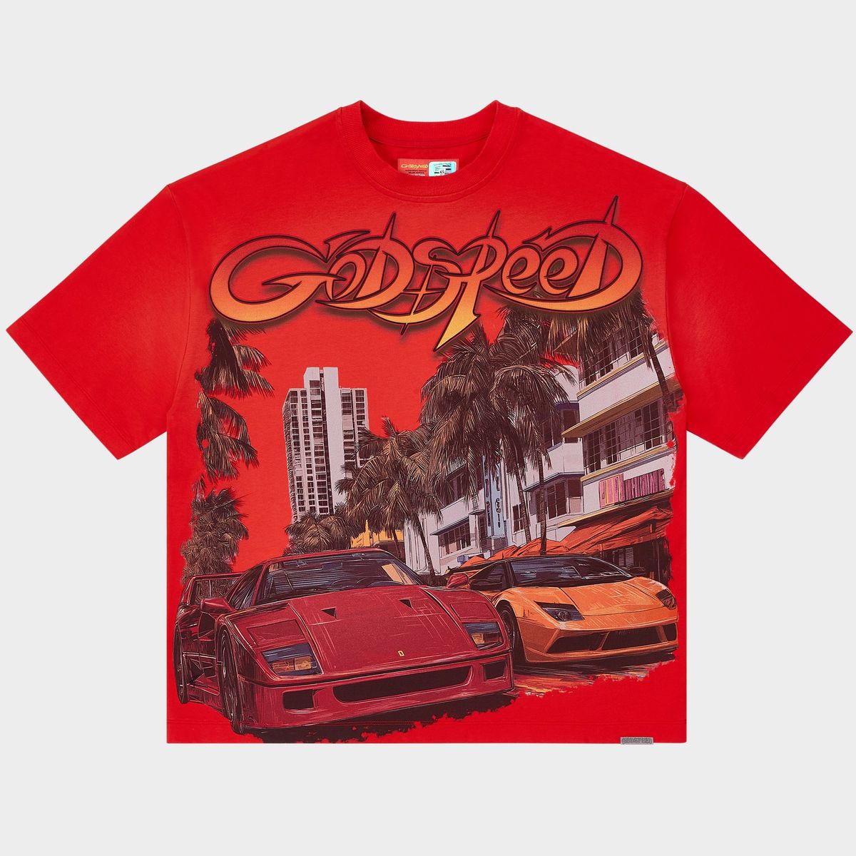 Godspeed South Beach Drive Miami Superrun Red Tee