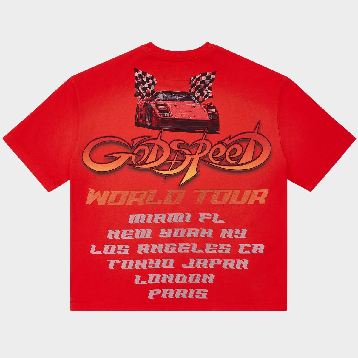Godspeed South Beach Drive Miami Superrun Red Tee