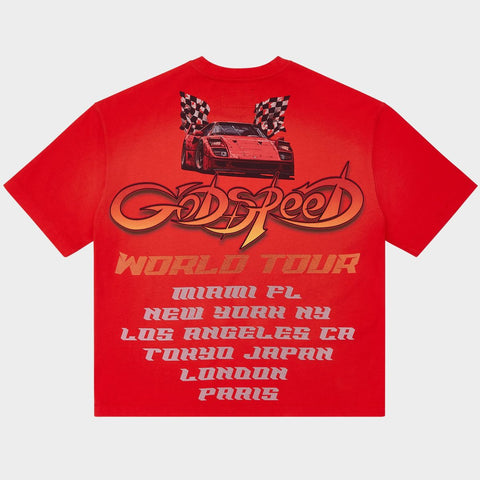 Godspeed South Beach Drive Miami Superrun Red Tee