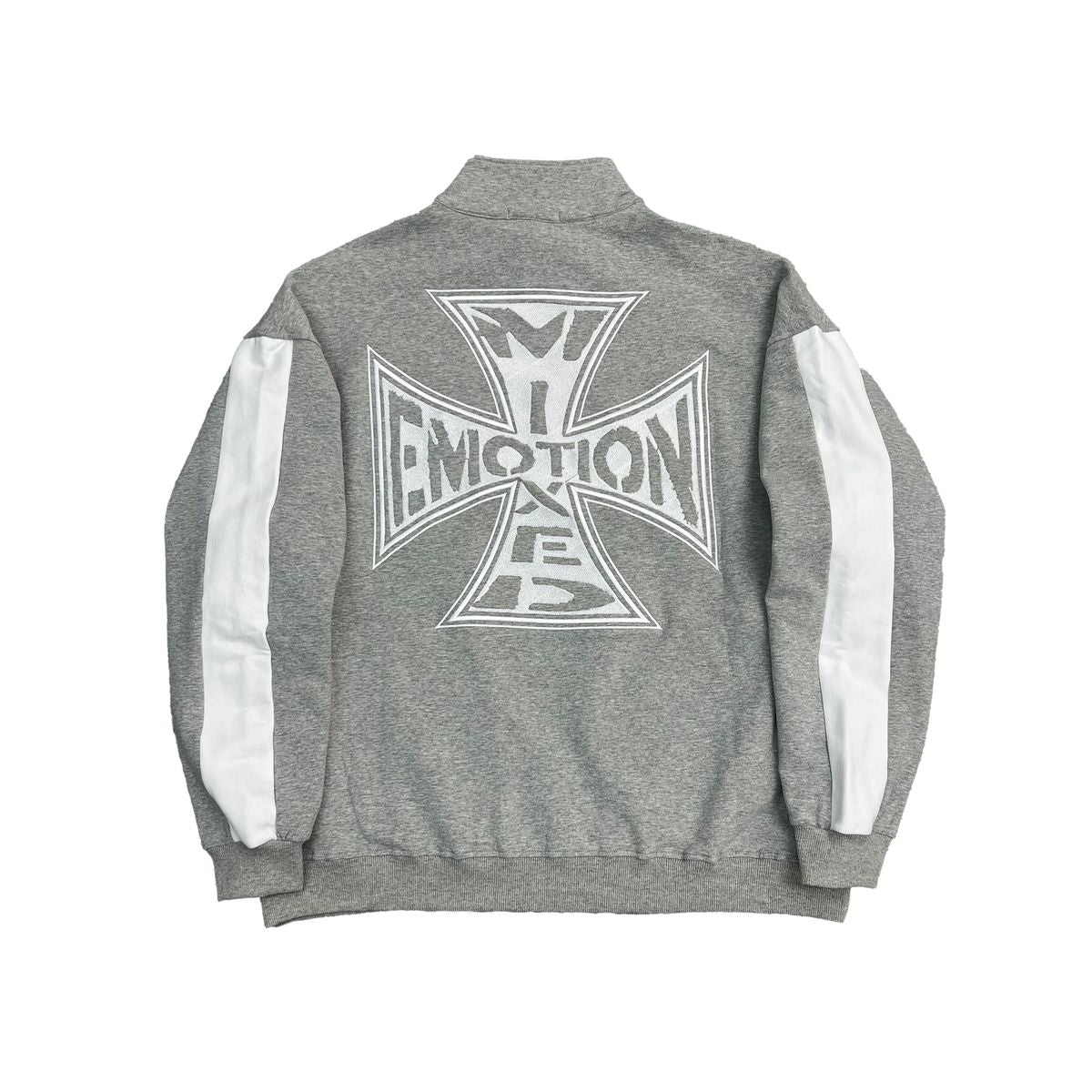 Mixed Emotion Grey Quarter Hoodie