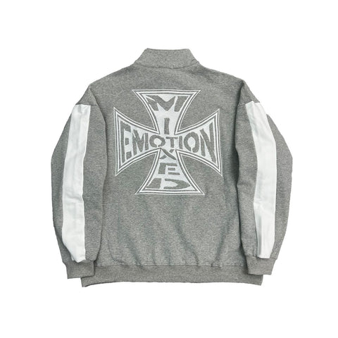 Mixed Emotion Grey Quarter Hoodie