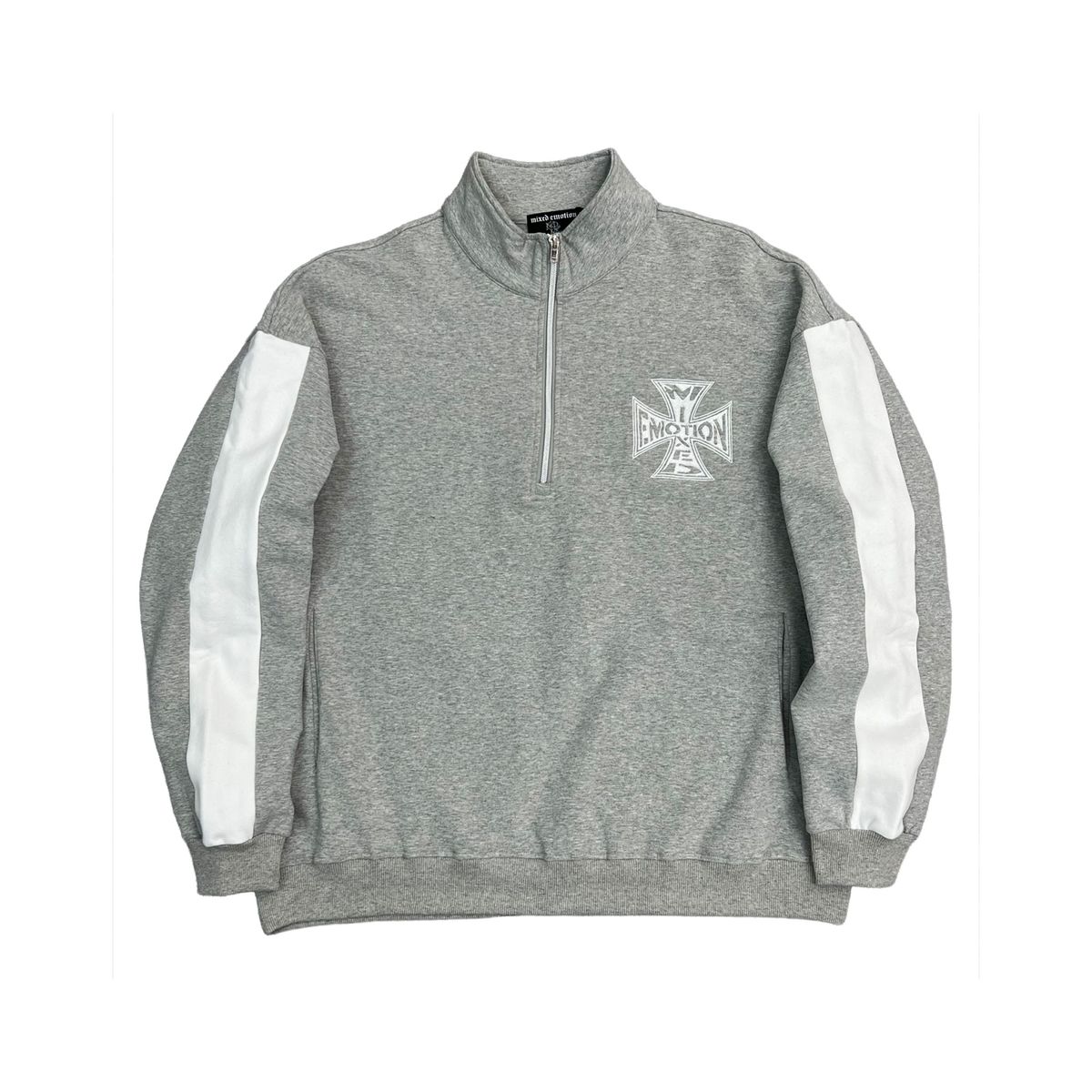 Mixed Emotion Grey Quarter Hoodie