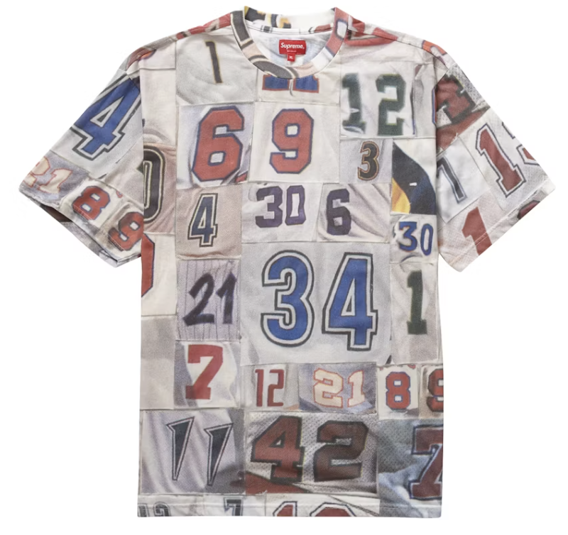 Supreme Jersey Collage S/S Top White