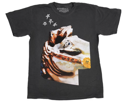 Travis Scott Astroworld Horse Head Tee Washed Black