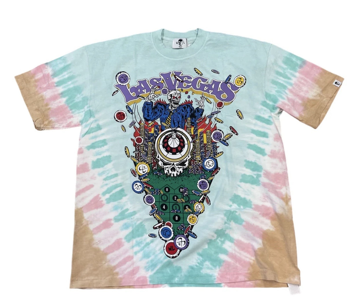 Warren Lotas Vegas Roulette Tie-Dye Tee