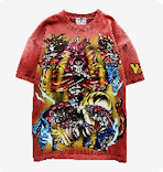 Warren Lotas x Dragon Ball "Combined Guy" Sunfaded Red HEAVY-WEIGHT Shirt